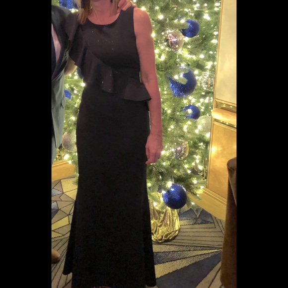 Elija J Midnight Blue Sparkle Gown - Picture 8 of 8